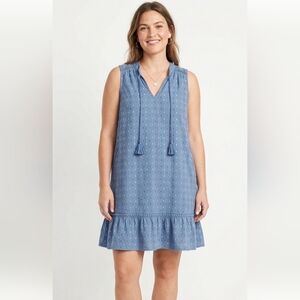 Crown & Ivy Blue And Pink Sleeveless Dress XL